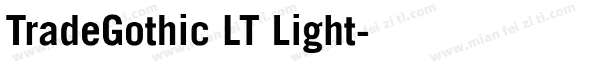 TradeGothic LT Light字体转换